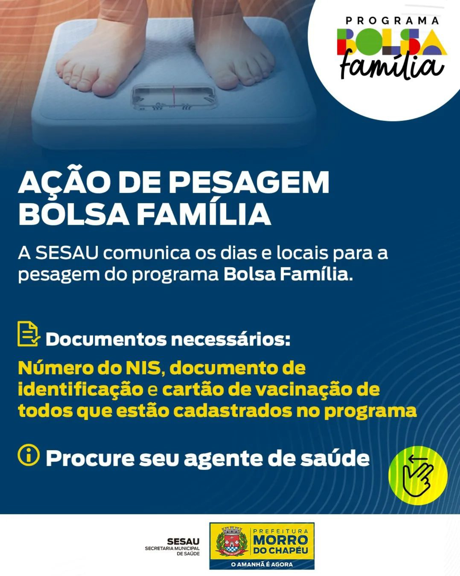 Ação de pesagem Bolsa Família