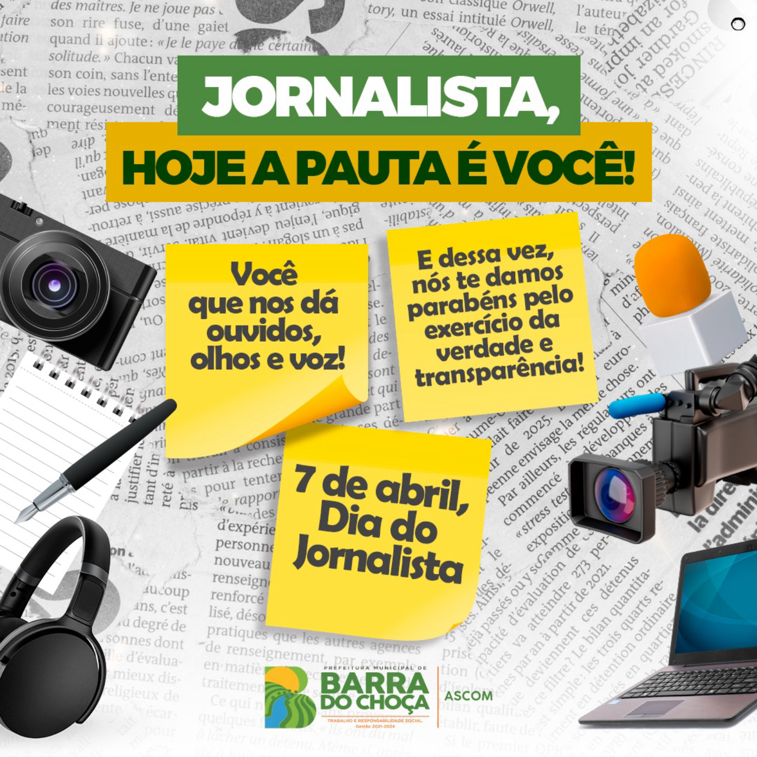 Feliz Dia do Jornalista